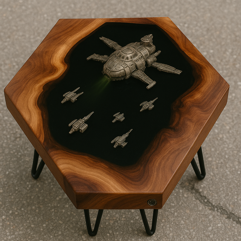 Astra Noire - Parota wood & resin table