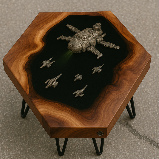 Astra Noire - Parota wood & resin table